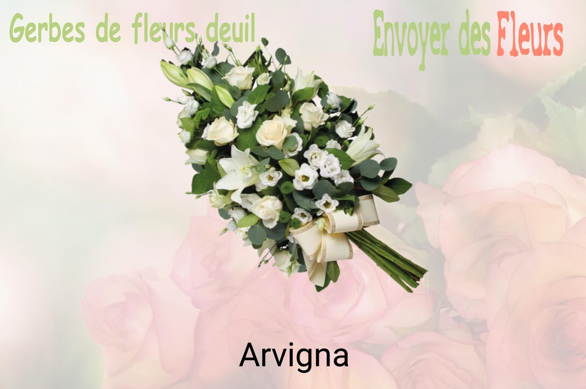 Gerbe de fleurs de deuil livrée à Arvigna